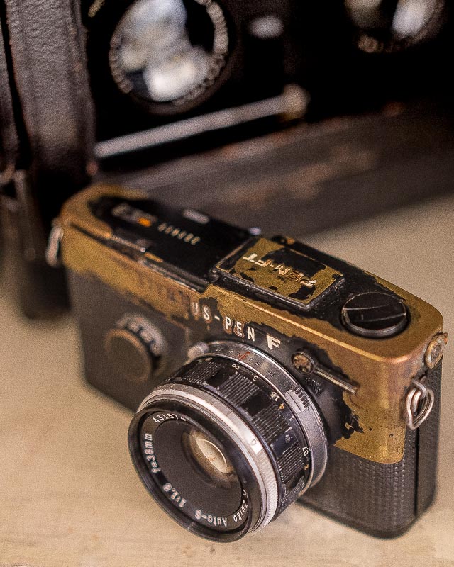 Olympus Pen F Re-Painted Black Body (AS-IS) — Camera Center